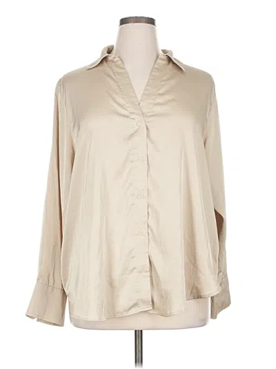 Pre-owned H&m 3/4 Sleeve Blouse In White
