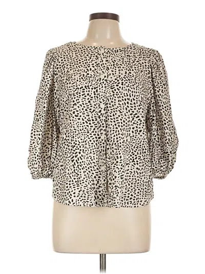 Pre-owned H&m 3/4 Sleeve Blouse In White