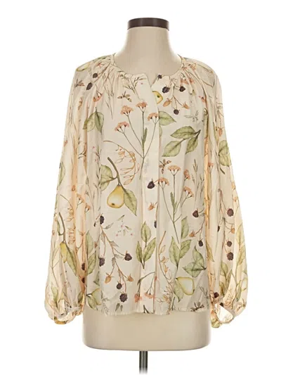 Pre-owned H&m 3/4 Sleeve Blouse In White