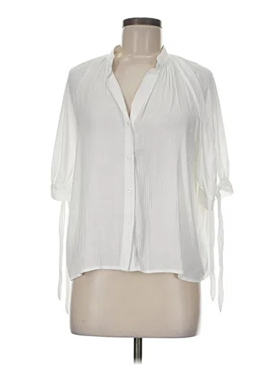 Pre-owned H&m 3/4 Sleeve Blouse In White