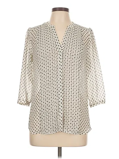 Pre-owned H&m 3/4 Sleeve Blouse In White
