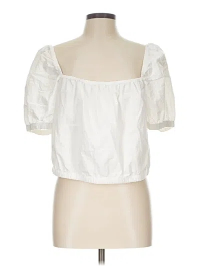 Pre-owned H&m 3/4 Sleeve Blouse In White