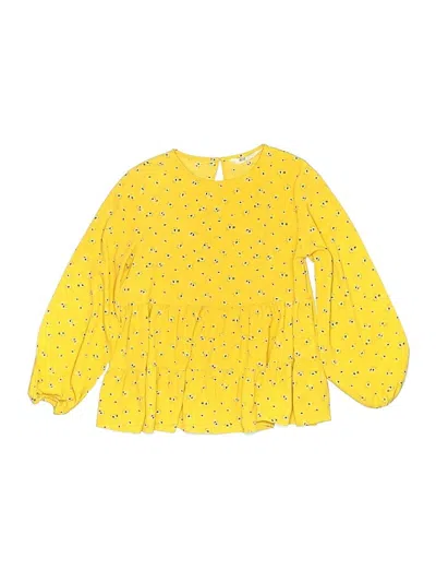 Pre-owned H&m Kids' 3/4 Sleeve Blouse In Yellow