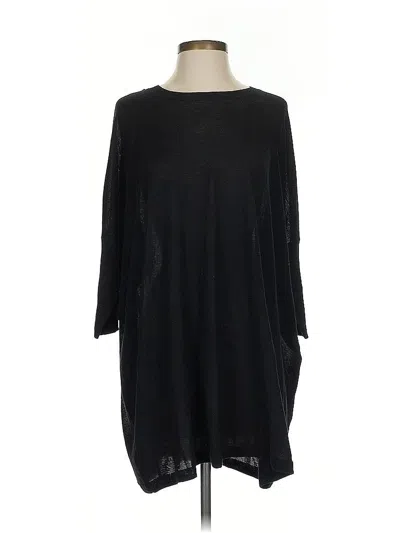 Pre-owned H&m 3/4 Sleeve T-shirt In Black