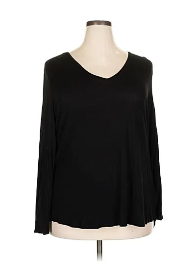 Pre-owned H&m 3/4 Sleeve T-shirt In Black