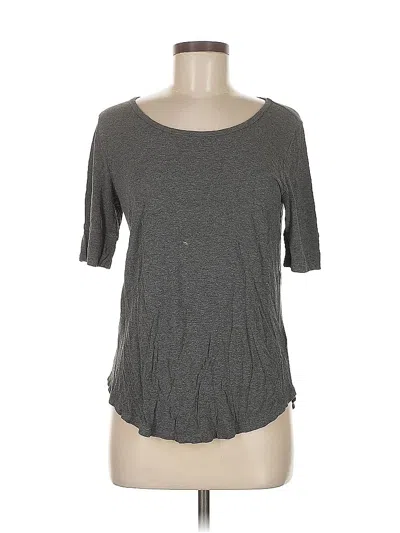 Pre-owned H&m 3/4 Sleeve T-shirt In Gray