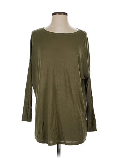 Pre-owned H&m 3/4 Sleeve T-shirt In Green