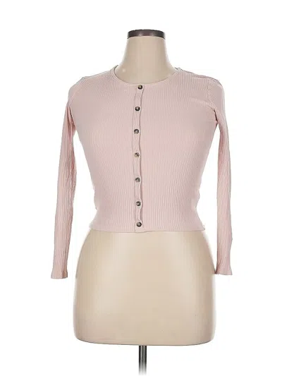 Pre-owned H&m 3/4 Sleeve T-shirt In Pink