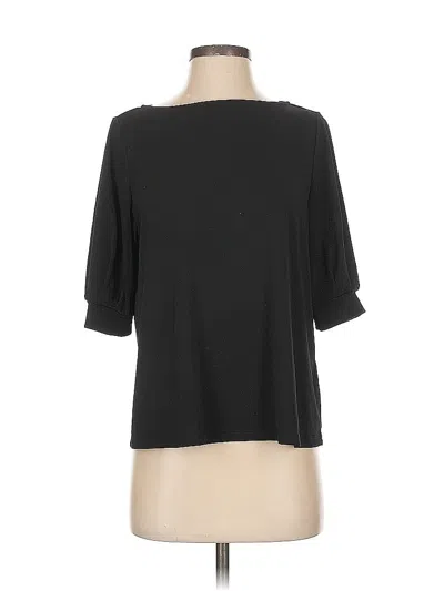 Pre-owned H&m 3/4 Sleeve Top Black Boatneck Tops