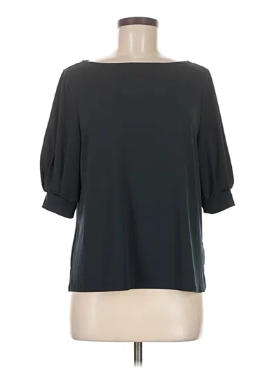 Pre-owned H&m 3/4 Sleeve Top Black Boatneck Tops