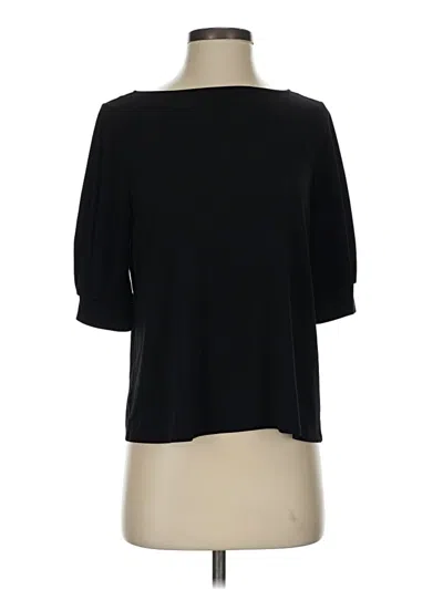 Pre-owned H&m 3/4 Sleeve Top Black Boatneck Tops