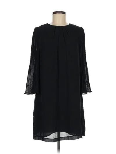 Pre-owned H&m 3/4 Sleeve Top Black Keyhole Neckline Tops