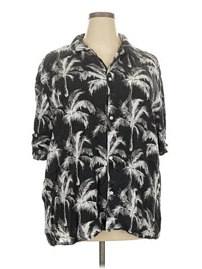 Pre-owned H&m 3/4 Sleeve T-shirt In Black