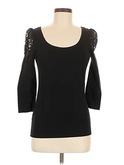 Pre-owned H&m 3/4 Sleeve T-shirt In Black
