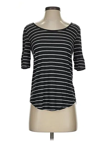 Pre-owned H&m 3/4 Sleeve T-shirt In Black
