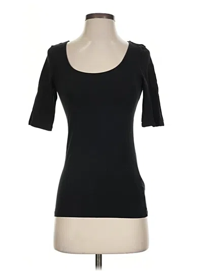 Pre-owned H&m 3/4 Sleeve T-shirt In Black