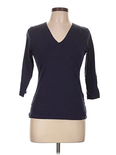 Pre-owned H&m 3/4 Sleeve T-shirt In Blue