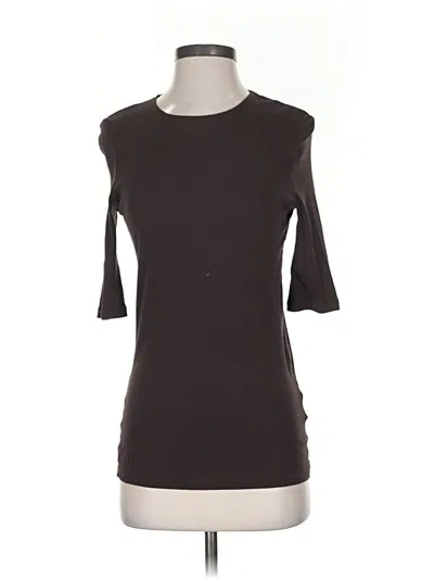 Pre-owned H&m 3/4 Sleeve T-shirt In Brown