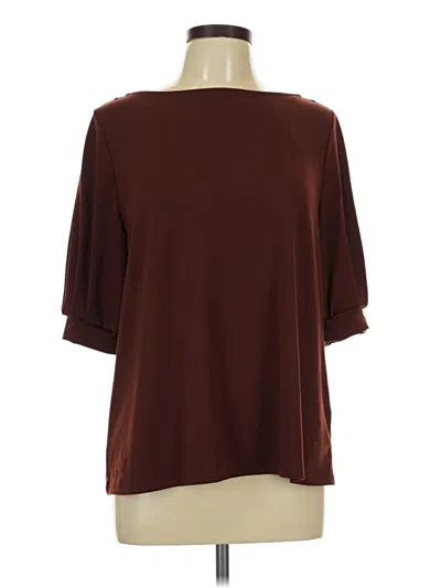 Pre-owned H&m 3/4 Sleeve T-shirt In Burgundy
