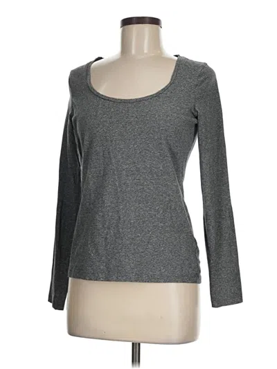 Pre-owned H&m 3/4 Sleeve T-shirt In Gray