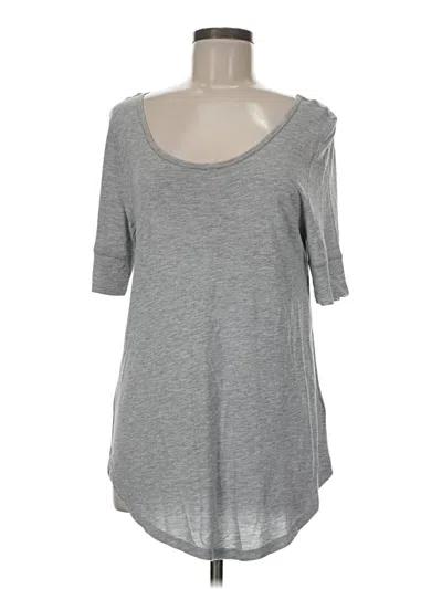 Pre-owned H&m 3/4 Sleeve T-shirt In Gray