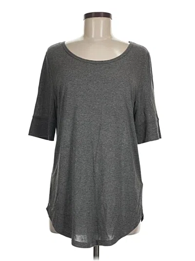 Pre-owned H&m 3/4 Sleeve T-shirt In Gray