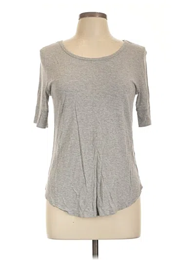 Pre-owned H&m 3/4 Sleeve T-shirt In Gray