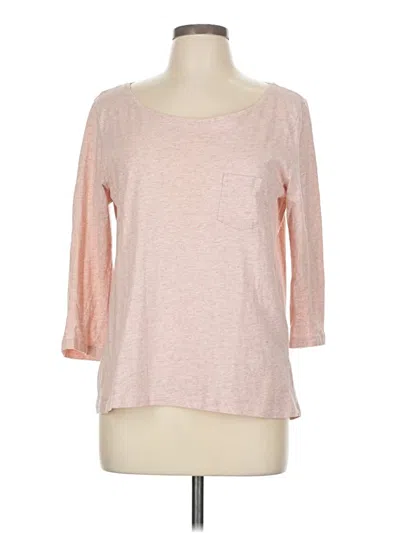 Pre-owned H&m 3/4 Sleeve T-shirt In Pink