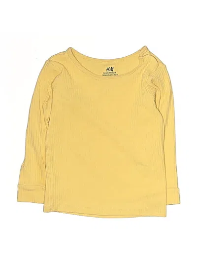 Pre-owned H&m Kids' 3/4 Sleeve T-shirt In Yellow