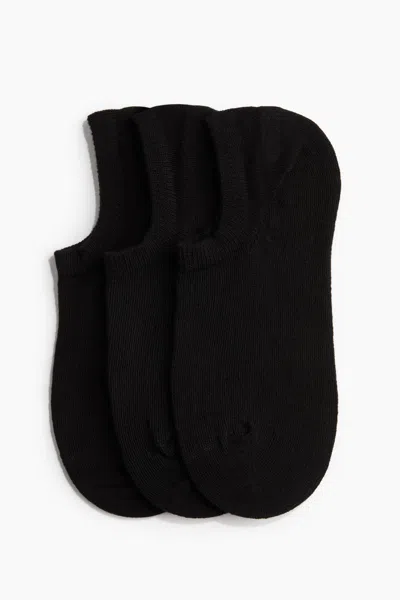 H&m 3-pack Ankle Socks In Black
