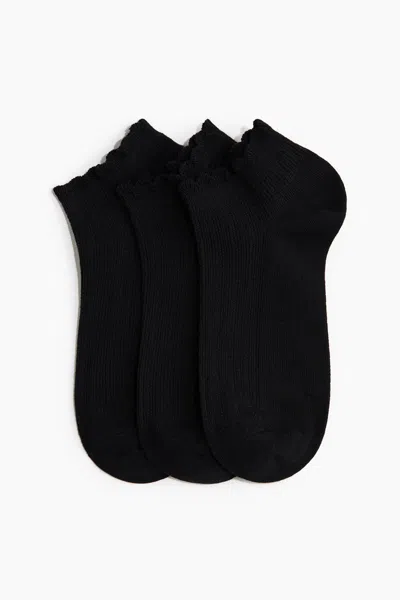 H&m 3-pack Sports Socks With Drymove In Black