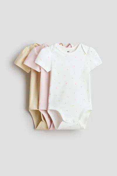 H&m Kids' 3-pack Bodysuits With Lap Shoulders In Multi