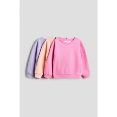 H&m Kids'  3-pack Brushed-inside Sweatshirts In Multi