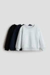 H&m Kids'  3-pack Brushed-inside Sweatshirts In Multi