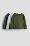 H&m Kids'  3-pack Brushed-inside Sweatshirts In Multi
