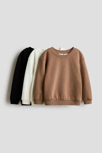 H&m Kids'  3-pack Brushed-inside Sweatshirts In Multi