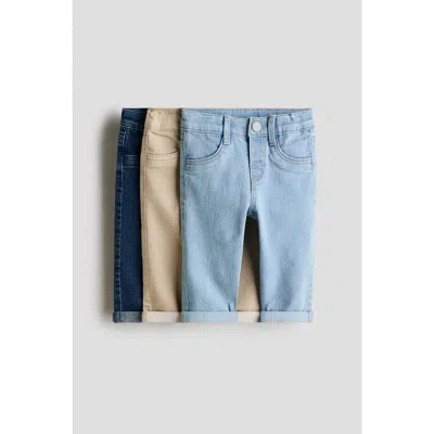 H&m Babies'  3-pack Comfort Stretch Skinny Fit Jeans In Blue