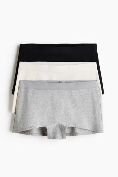 H&m 3-pack Cotton Boxer Briefs In Multi