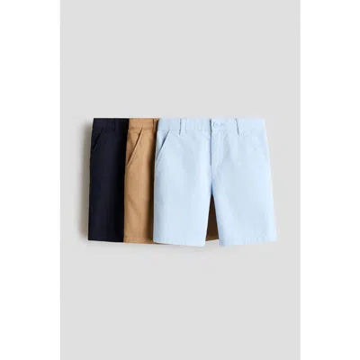 H&m Kids'  3-pack Cotton Chino Shorts In Multi