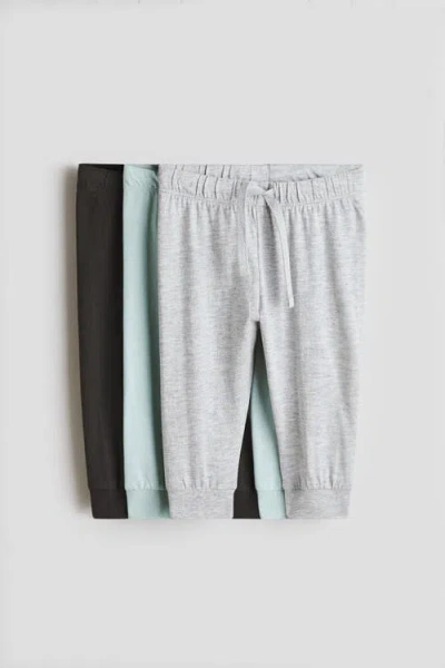 H&m Babies'  3-pack Cotton Jersey Joggers In Multi