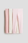 H&m Kids'  3-pack Cotton Jersey Leggings In Multi
