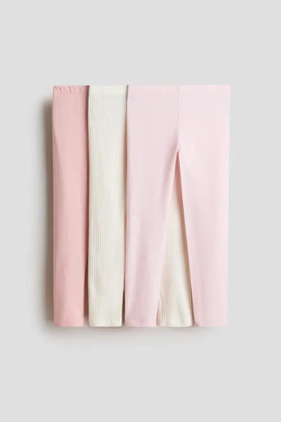 H&m Kids'  3-pack Cotton Jersey Leggings In Multi