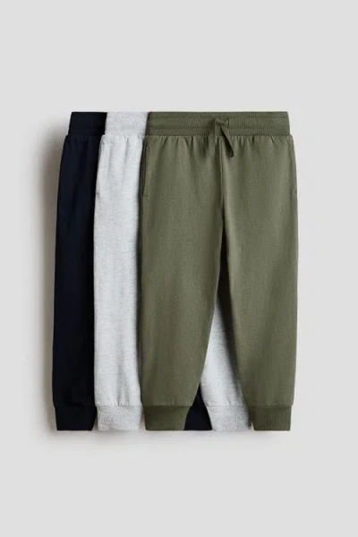 H&m Kids'  3-pack Cotton Joggers In Multi