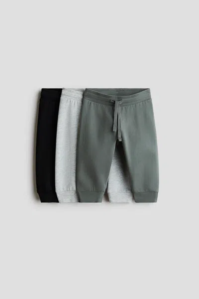 H&m Babies' 3-pack Cotton Joggers In Multi