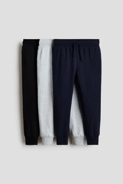 H&m Kids'  3-pack Cotton Joggers In Multi
