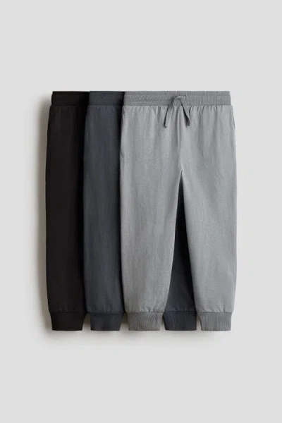 H&m Kids'  3-pack Cotton Joggers In Multi