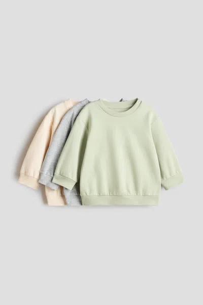H&m Babies' 3-pack Cotton Sweatshirts In Multi