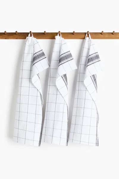 H&m 3-pack Cotton Tea Towels In White
