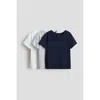 H&m Kids'  3-pack Cotton T-shirts In Multi
