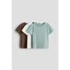 H&m Kids'  3-pack Cotton T-shirts In Multi